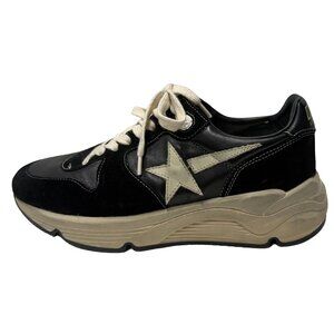 $660 Golden Goose black white running sneakers size 8.5/38.5